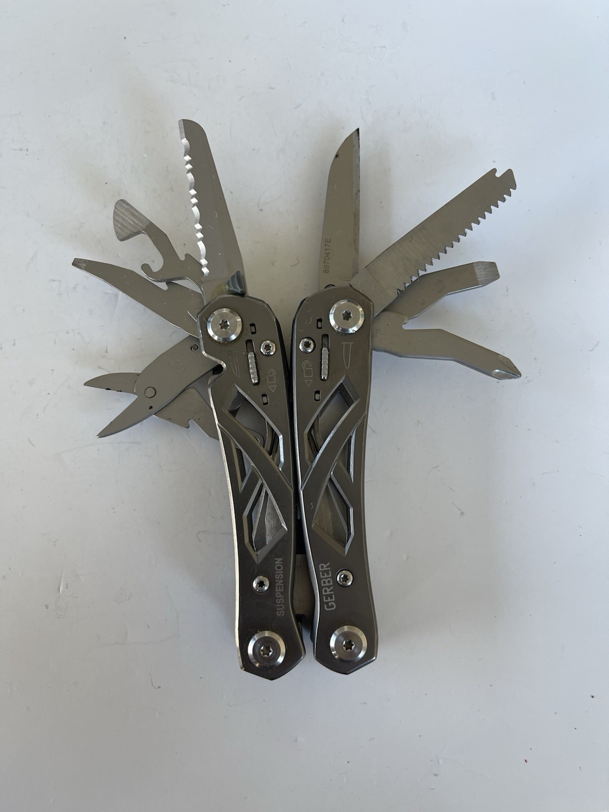Lot 2 Gerber Suspension Multi-Tool With Sheath, Gray, Serrated Edge, Fast Ship!!