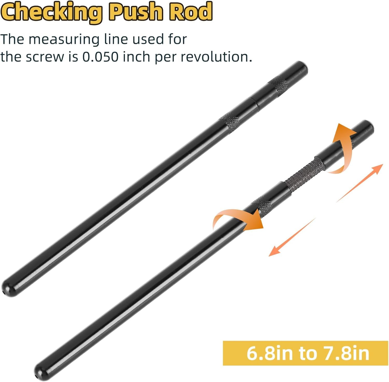 Pushrod Length Checker 6.8-7.8 Inches Push Rod Length Checking Tool Pushrod Meas