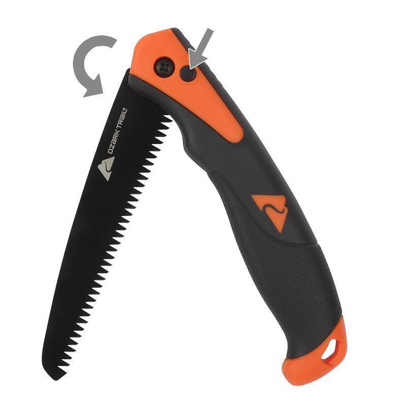 7-Piece Camping Tool Set Hammer Axe Flashlight Knives Battery Included New