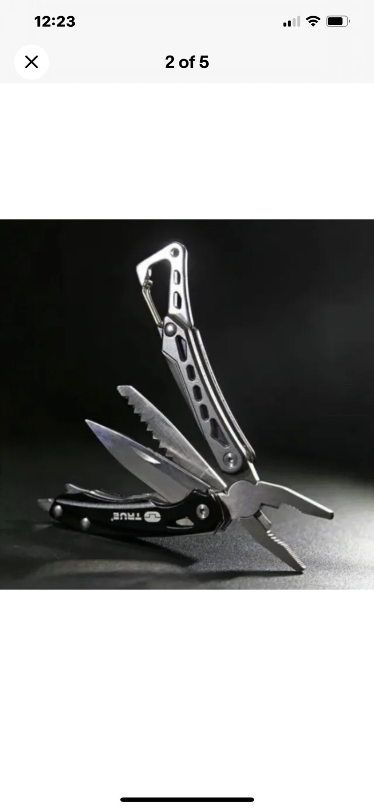 True Utility TU180F Seven Multi-Tool Saw Knife wire cutters Pliers Screwdriver