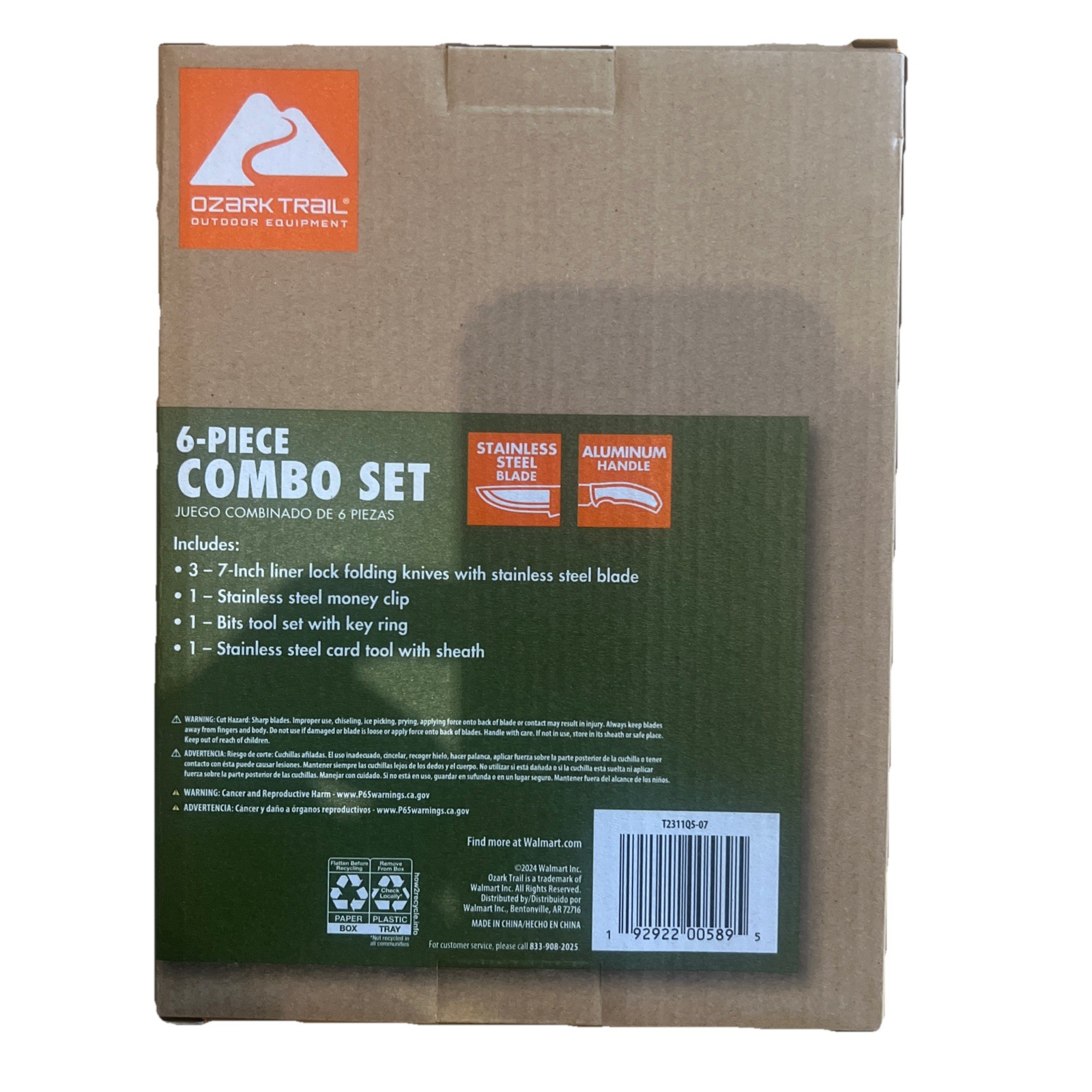 OZARK TRAIL OUTDOOR EQUIPMENT 6-PIECE COMBO SET NEW IN BOX