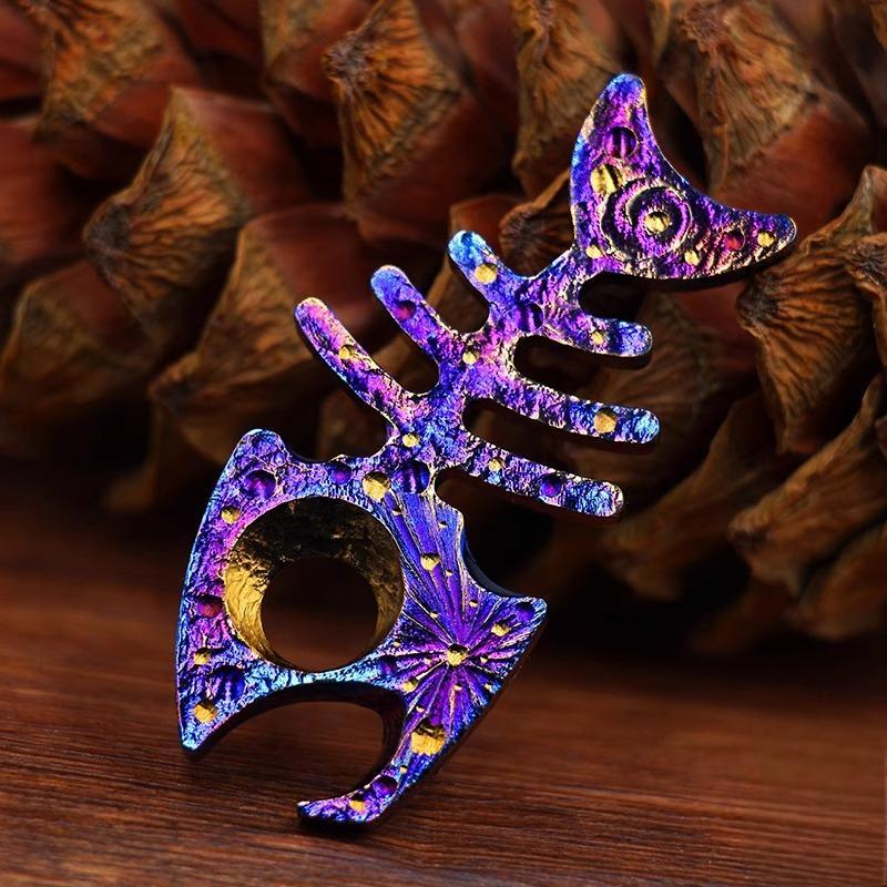 Handmade Titanium Alloy Necklace Keychain Pendant Bottle Opener EDC Charm Gift