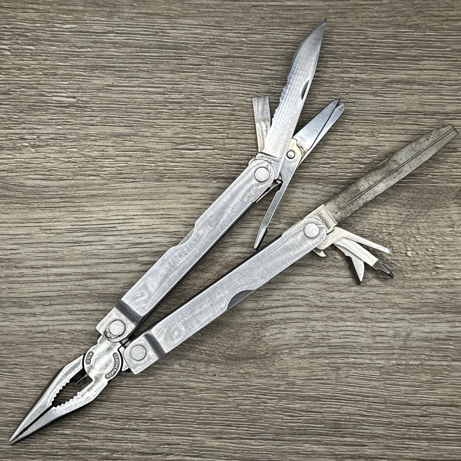 Vintage Original Leatherman Multi Tool With Scissors Stainless Portland OR USA