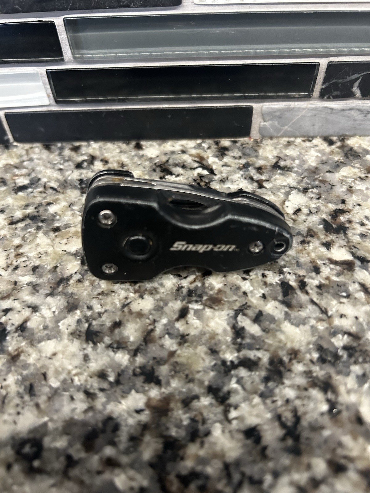 Snap-On Multi Tool Function Keychain Knife Black Bottle Opener