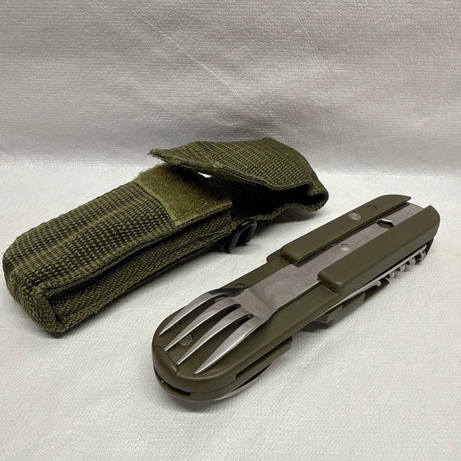 Vintage Camping Multi-Tool Detachable Utensils Knife Fork Spoon Bottle Opener