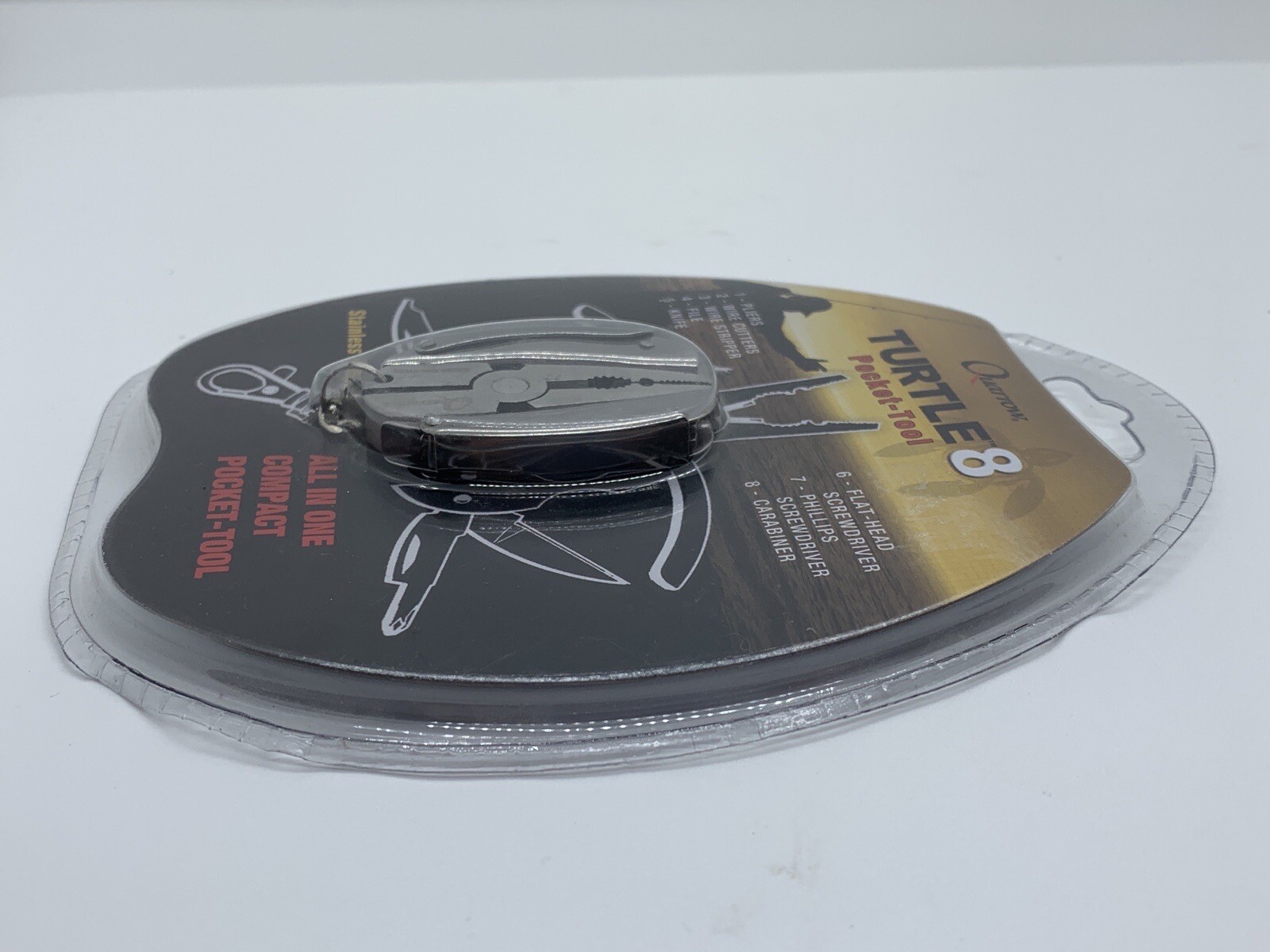 Quarrow Turtle 8 Pocket Tool Stainless Steel Folding Compact Design Fishing NEW