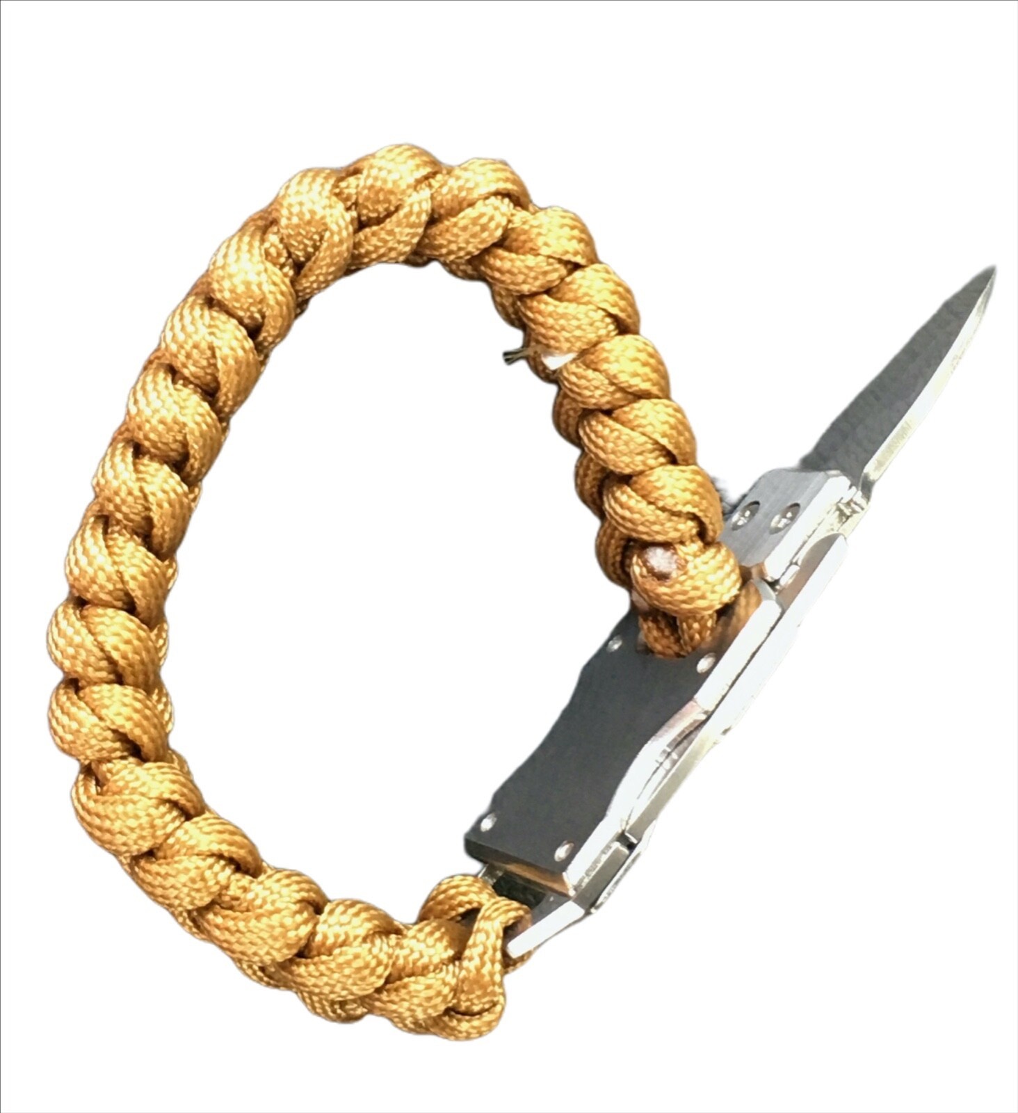 Paracord Emergency Tactical EDC Survival Knife Bracelet, Copper, BR1 New