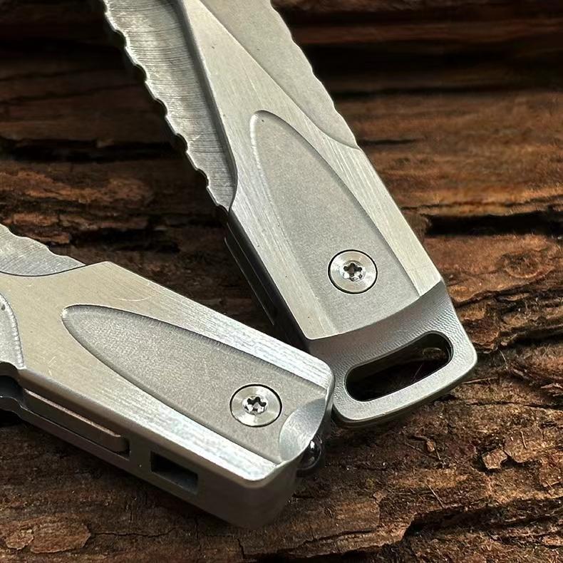 EDC Stainless Steel Bottle Opener Keychain Fidget Decompression Toy Pocket Tool