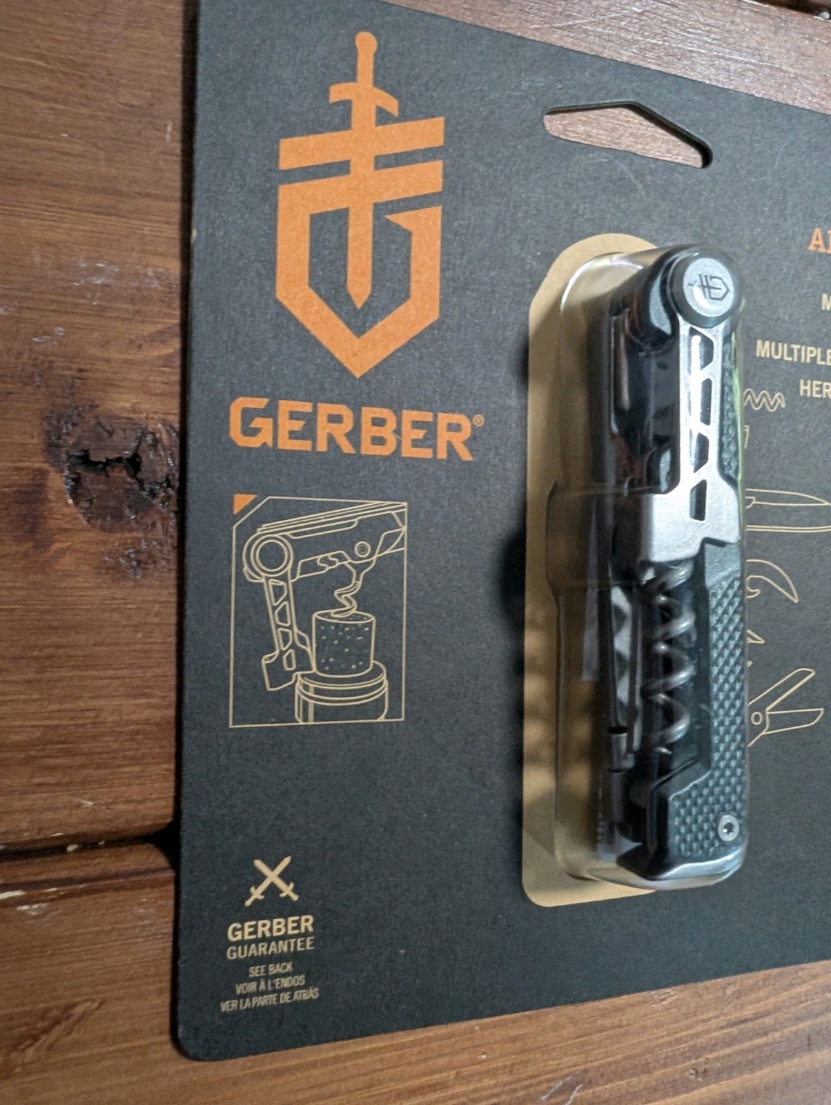 Gerber Armbar Cork Multi Tool 8 Tools In 1 Stainless Steel 3.1 O.Z.