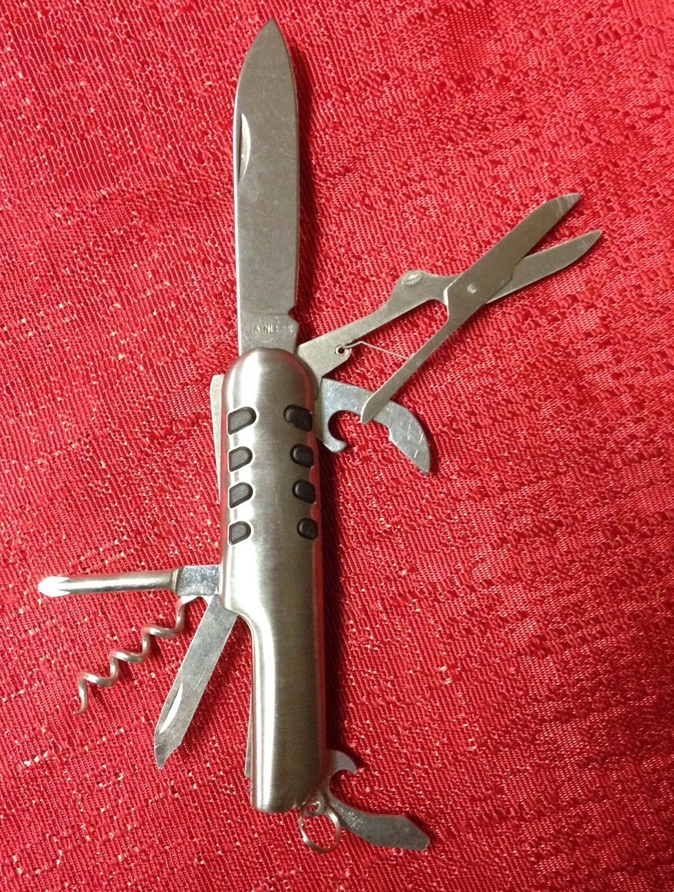 8-in-1 Multiuse Tool Pocket Knife Camping Hiking Scout Swiss Survival Army