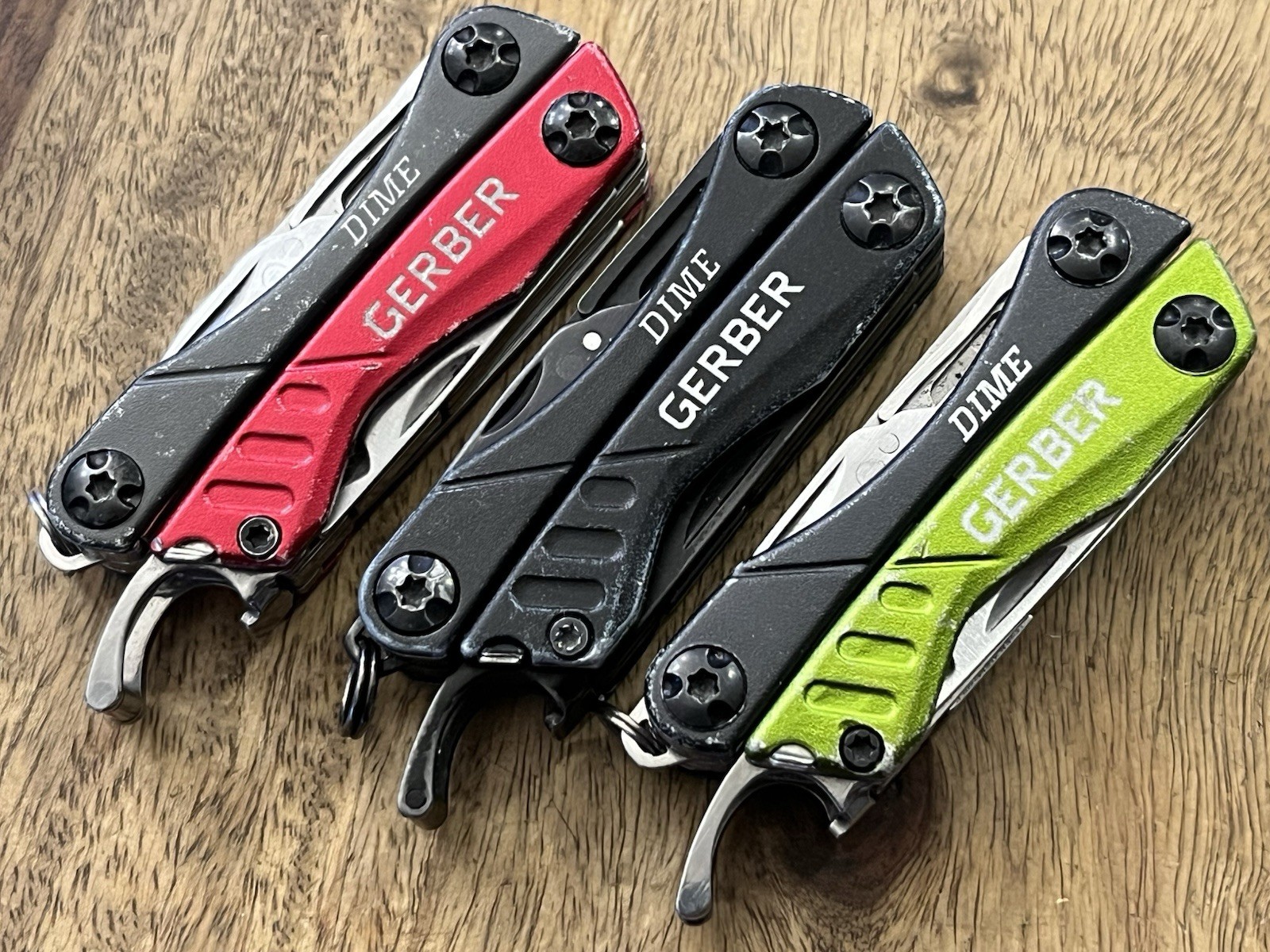 Gerber Dime Mini Multi-Tool Knife Pliers Scissors Driver SUPER Nice! Lot Of 3