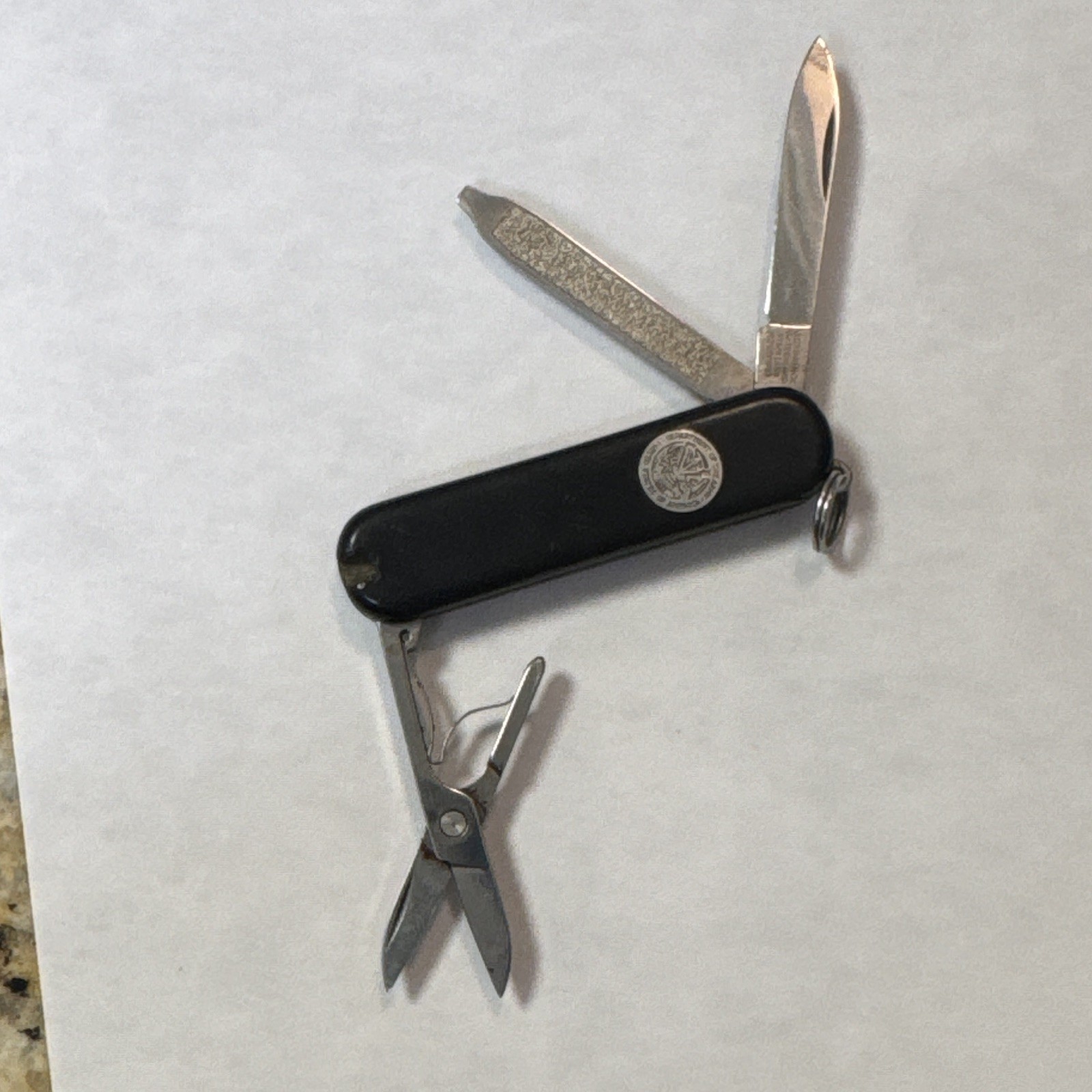 Victorinox Swiss Army Rostfrei Black Multi-Tool Knife/Scissors/File Keyring