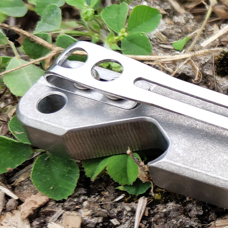 TC4 Titanium Crowbar Pocket Pry Bar Tool Bottle Opener Open Box Shark Cutter EDC