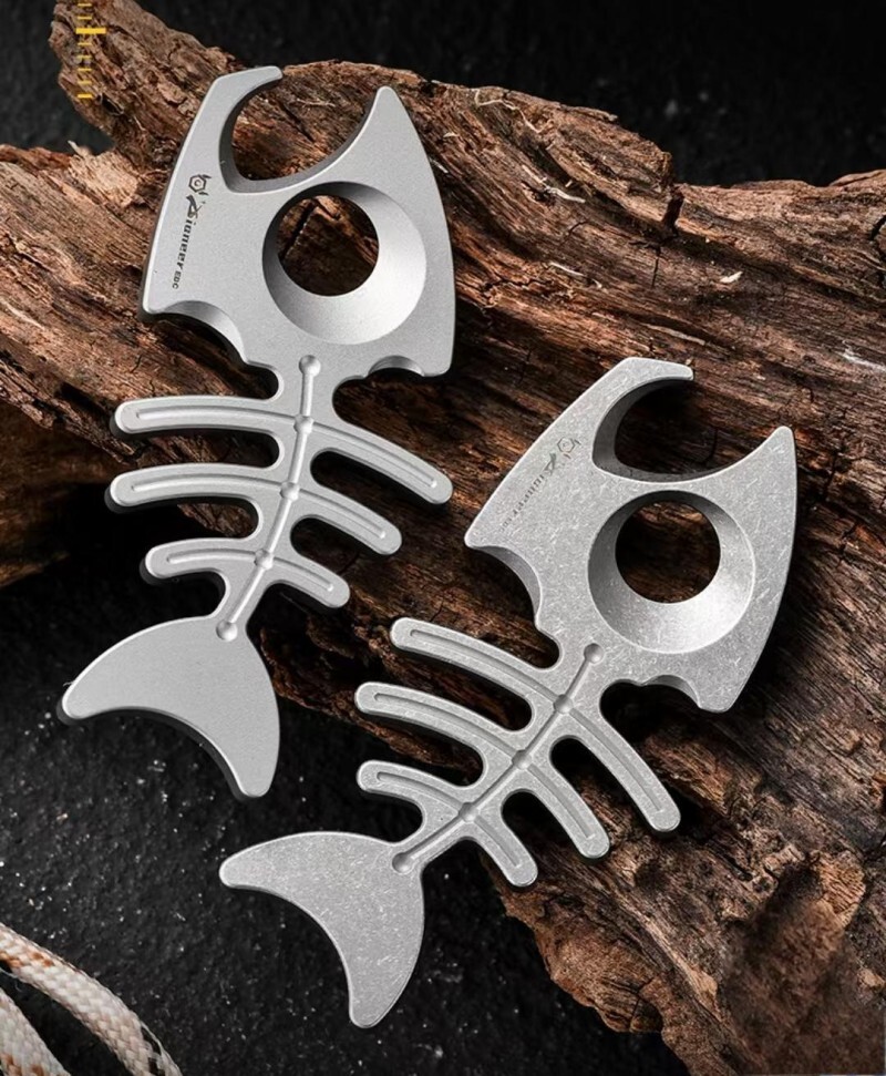 Titanium Alloy Bottle Opener Keychain Necklace pendant EDC Multi-tool