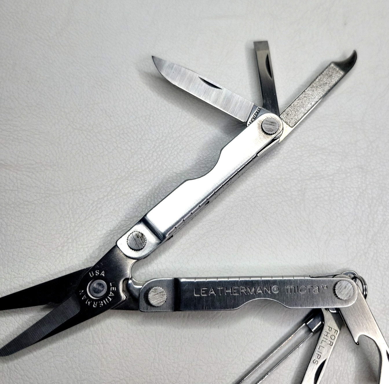Vintage 1998 Leatherman Micra Multi-tool USA Made Scissors Tweezers File Blade +