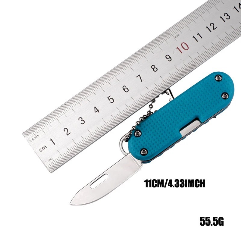 Folding Knife Screwdriver Keychain Tool Stainless Steel
