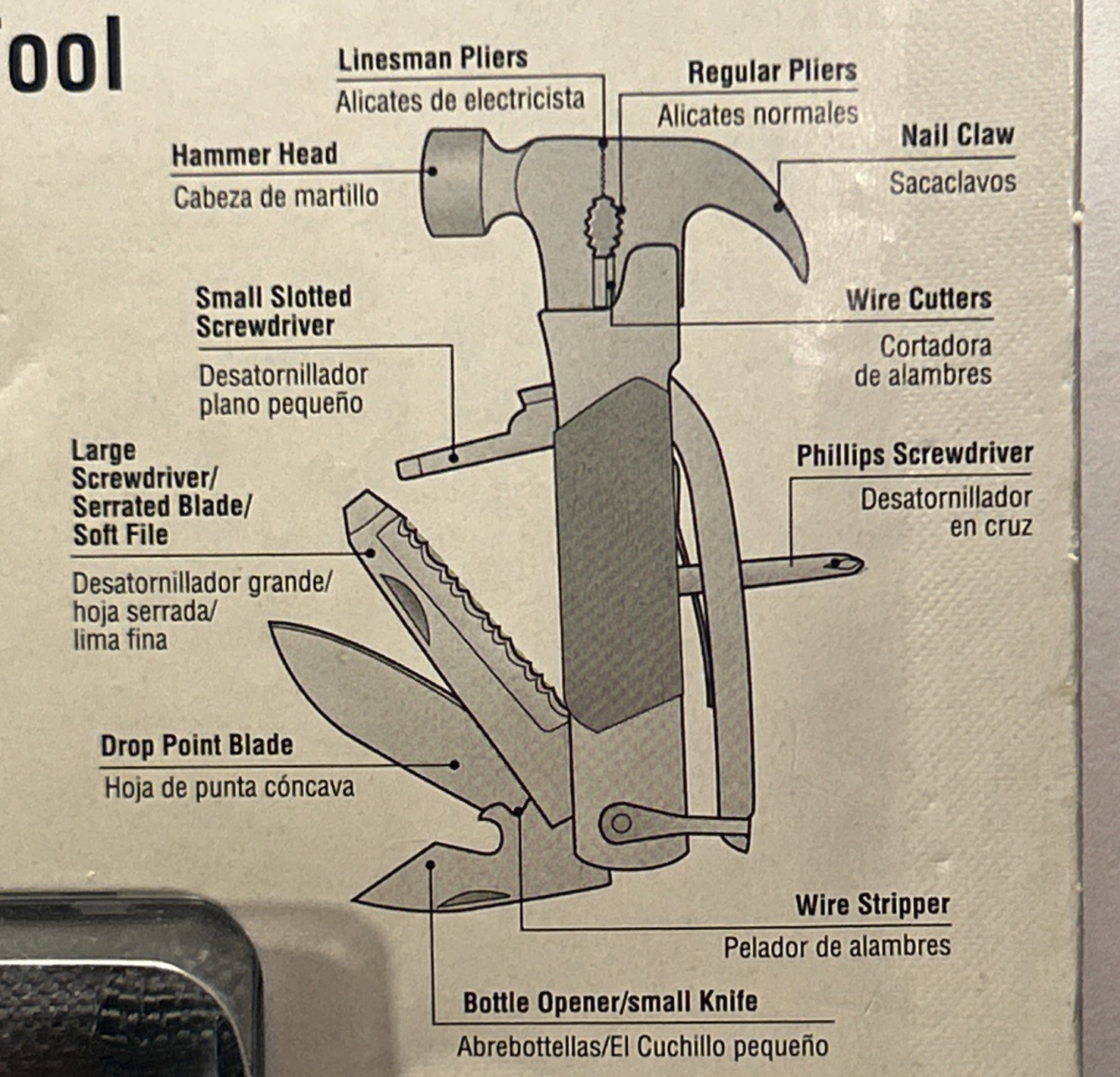 Sheffield The Hammer 14 In 1 Multi Tool Stainless Steel Brand New sealed pack