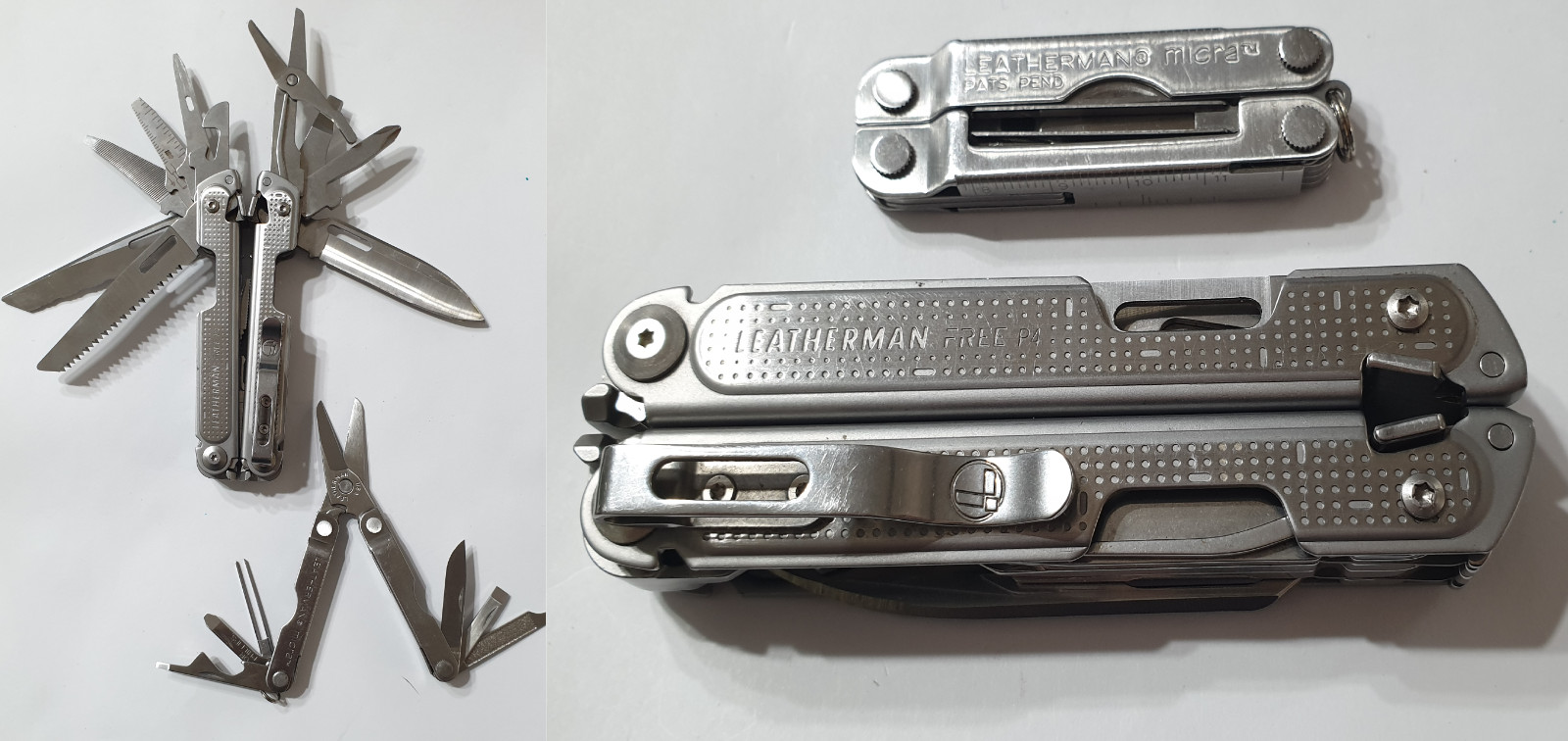 🔥🔥🔥 Leatherman Rare Retired Free P4 One Hand Opening + Micra Multi Tool