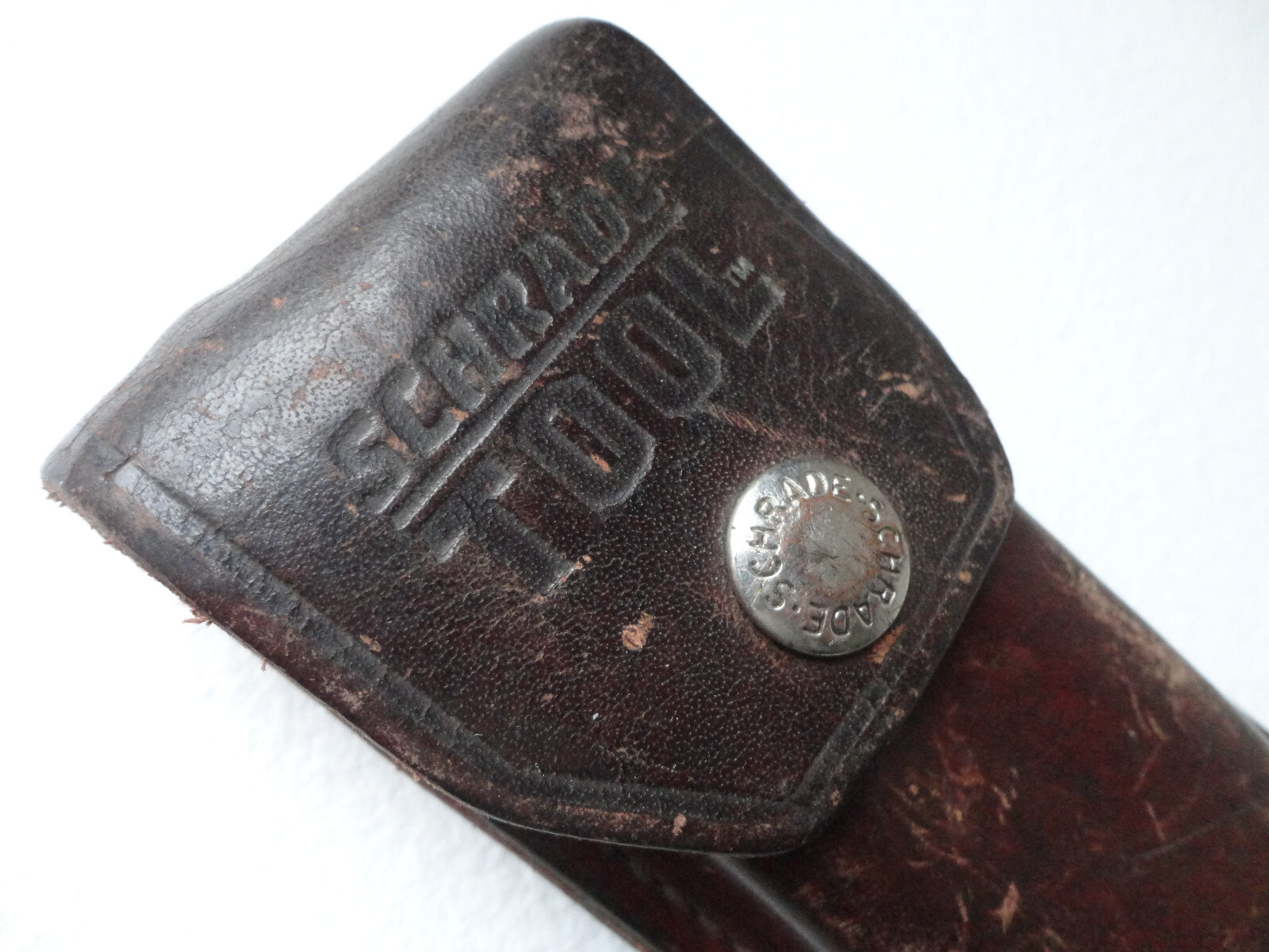 For Parts Or Repair & Damaged: Older Schrade TOOL Leather Multi-Tool Sheath ONLY
