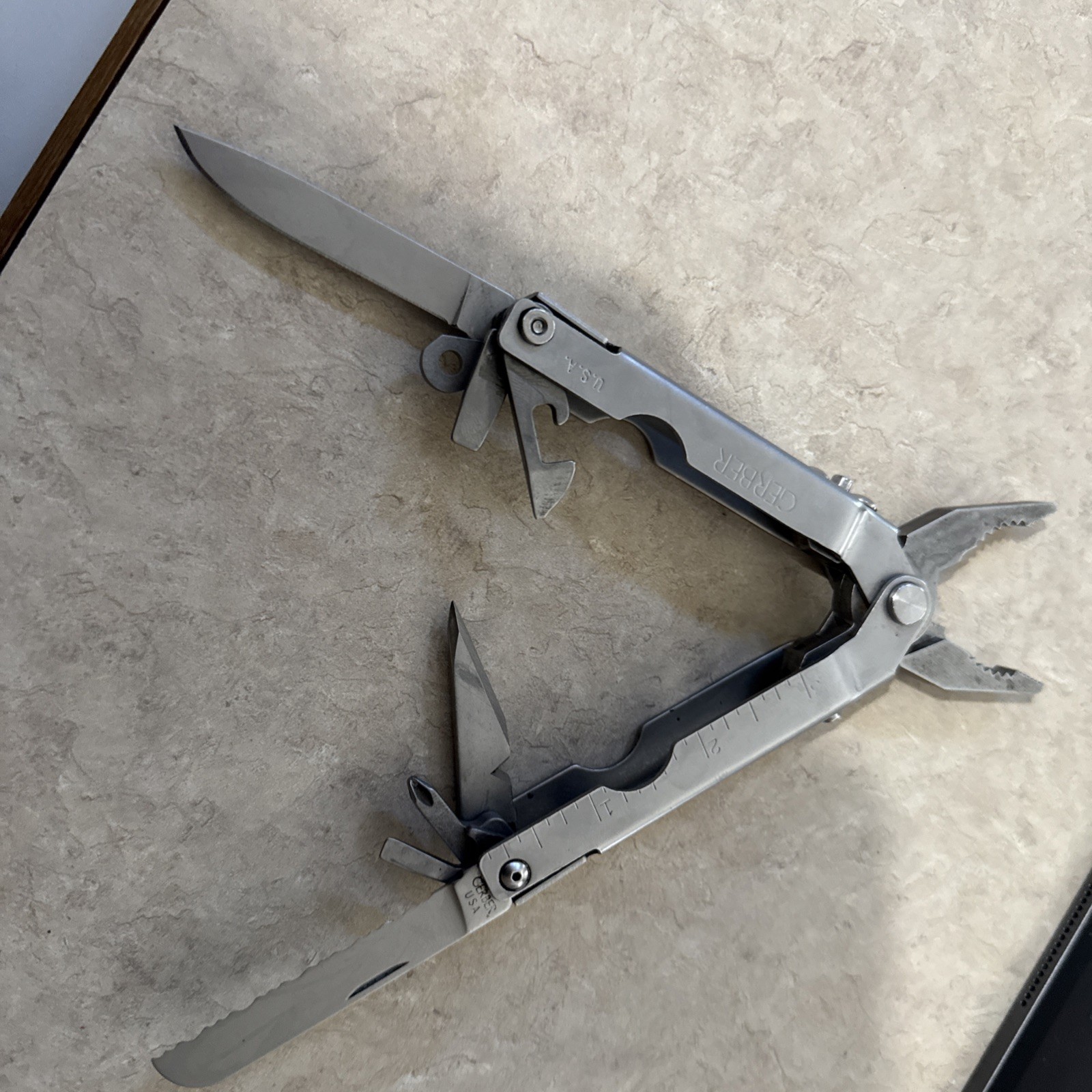 Vintage Gerber Multi Tool USA Blunt Nose Pliers Pat. 5142721 5212844 Stainless