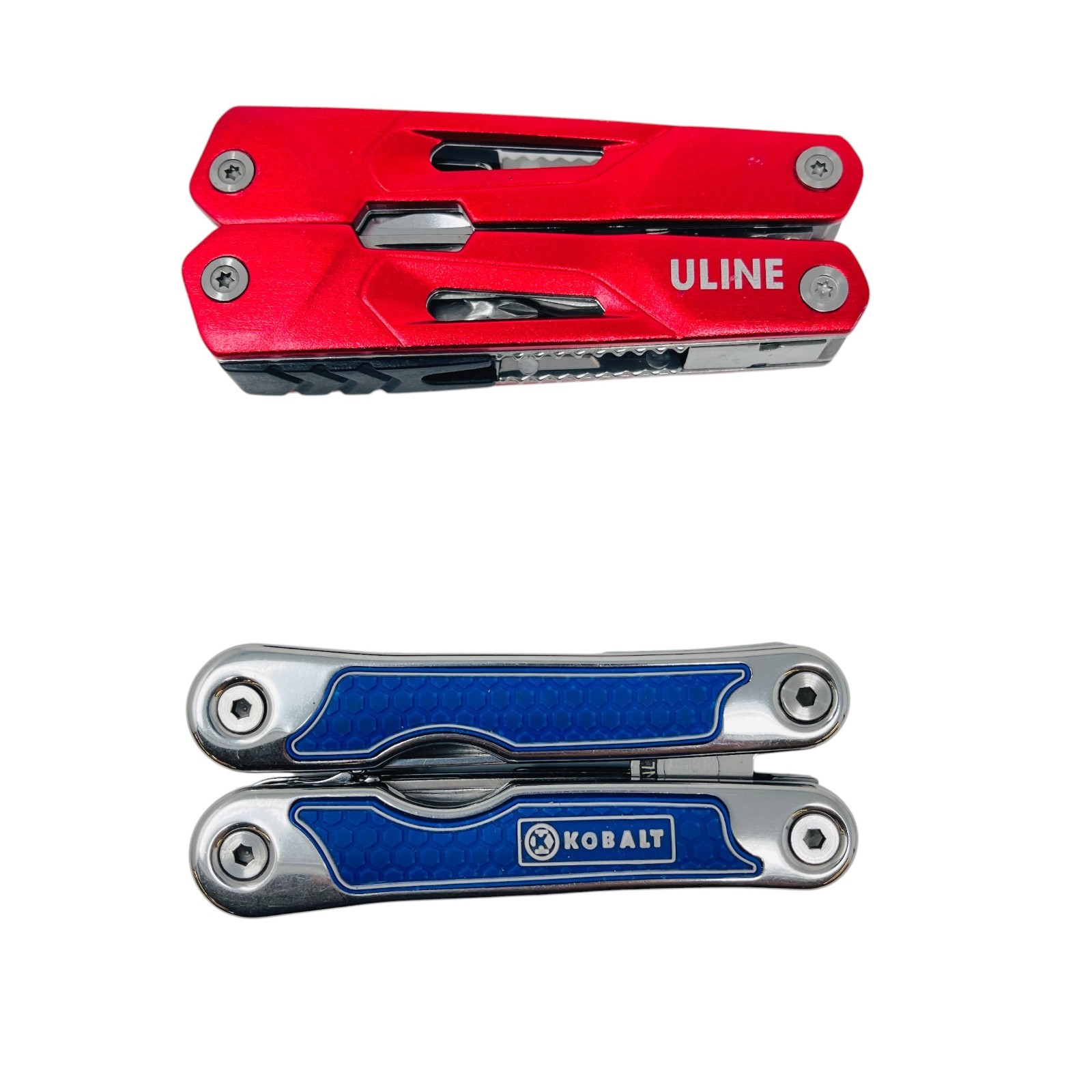 ULINE & KOBALT Multi-Tool Lot Professional Folding Pliers Set EDC, 2pc