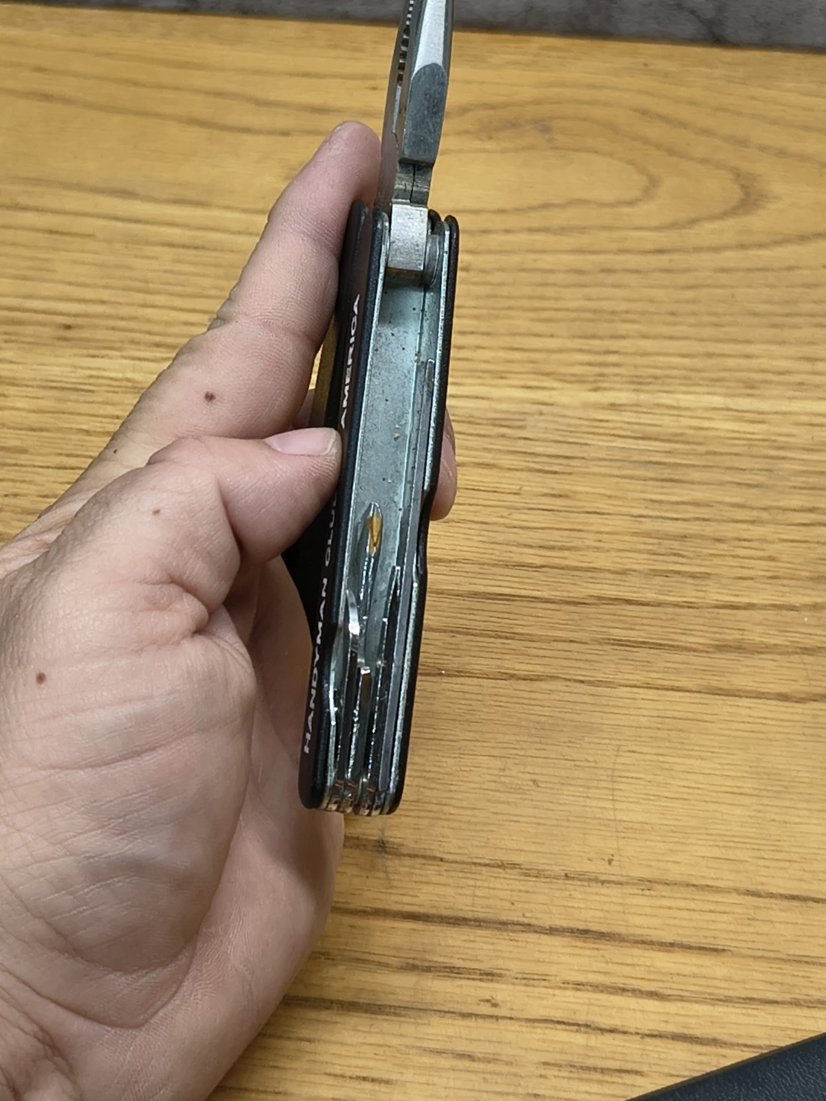 Handyman Club Of America Logo Folding Multi Tool Preowned SS Steel Cool, Sheath