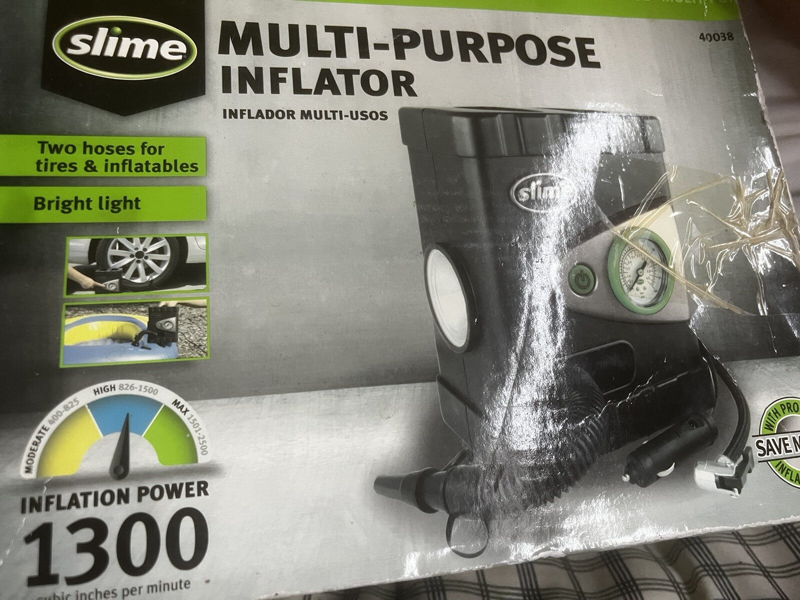 New Slime Multi-Purpose Inflator For Tires, Bikes and Rafts – 40066