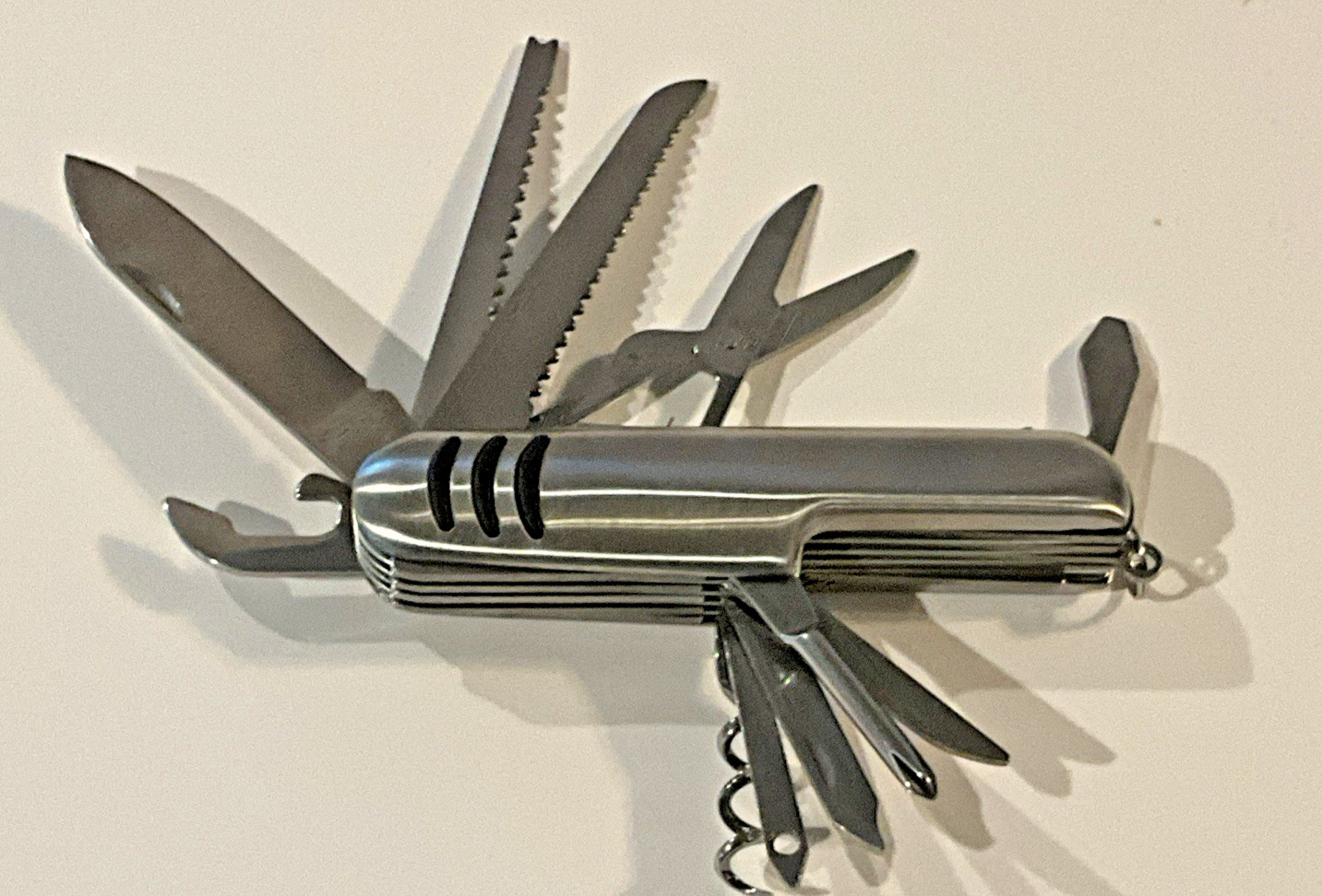 Pocket Knife Key Ring 10 Tools Multi-functional Stainless Steel Fold 10 Pcs NIB