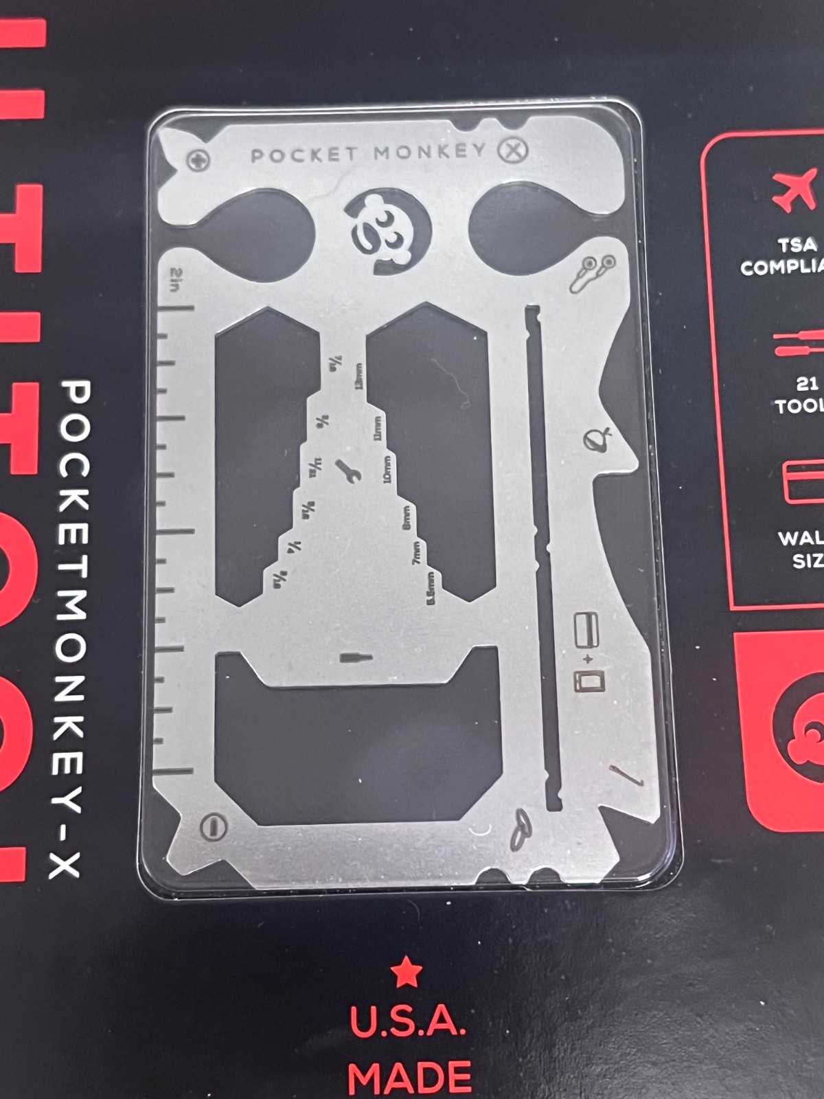 Zootility PocketMonkey Multi-Tool Really Thin Multi Tool, New In Package