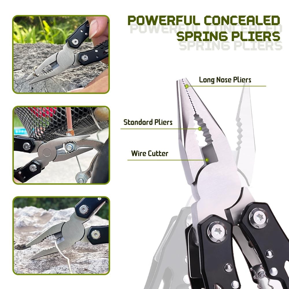 14 in 1 Multitool Pliers Gives One Whistle as a Gift, Professional Pocket Pli…