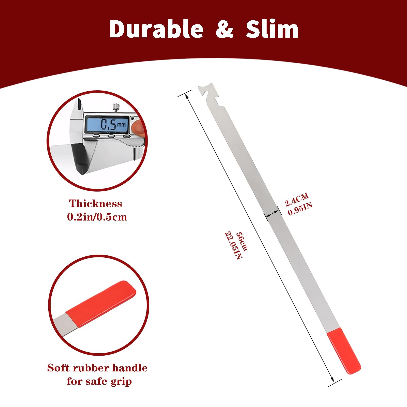 22 Inches Stainless Steel Slim Jim Tool, Emergency Automotive Tool Professional