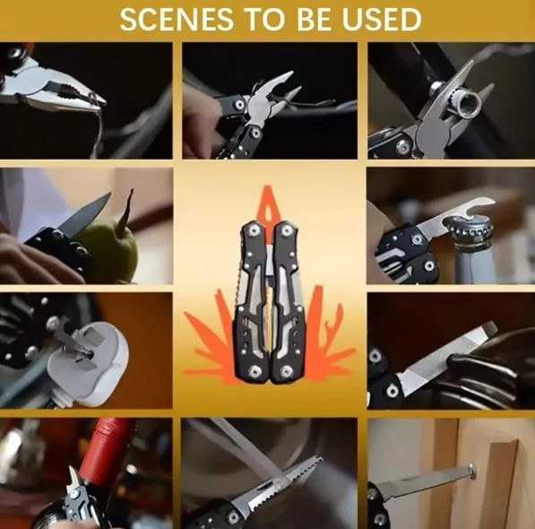 14-in-1 MINI Multitool Pliers Rugged , Practical Portable Pocket Camping Tools