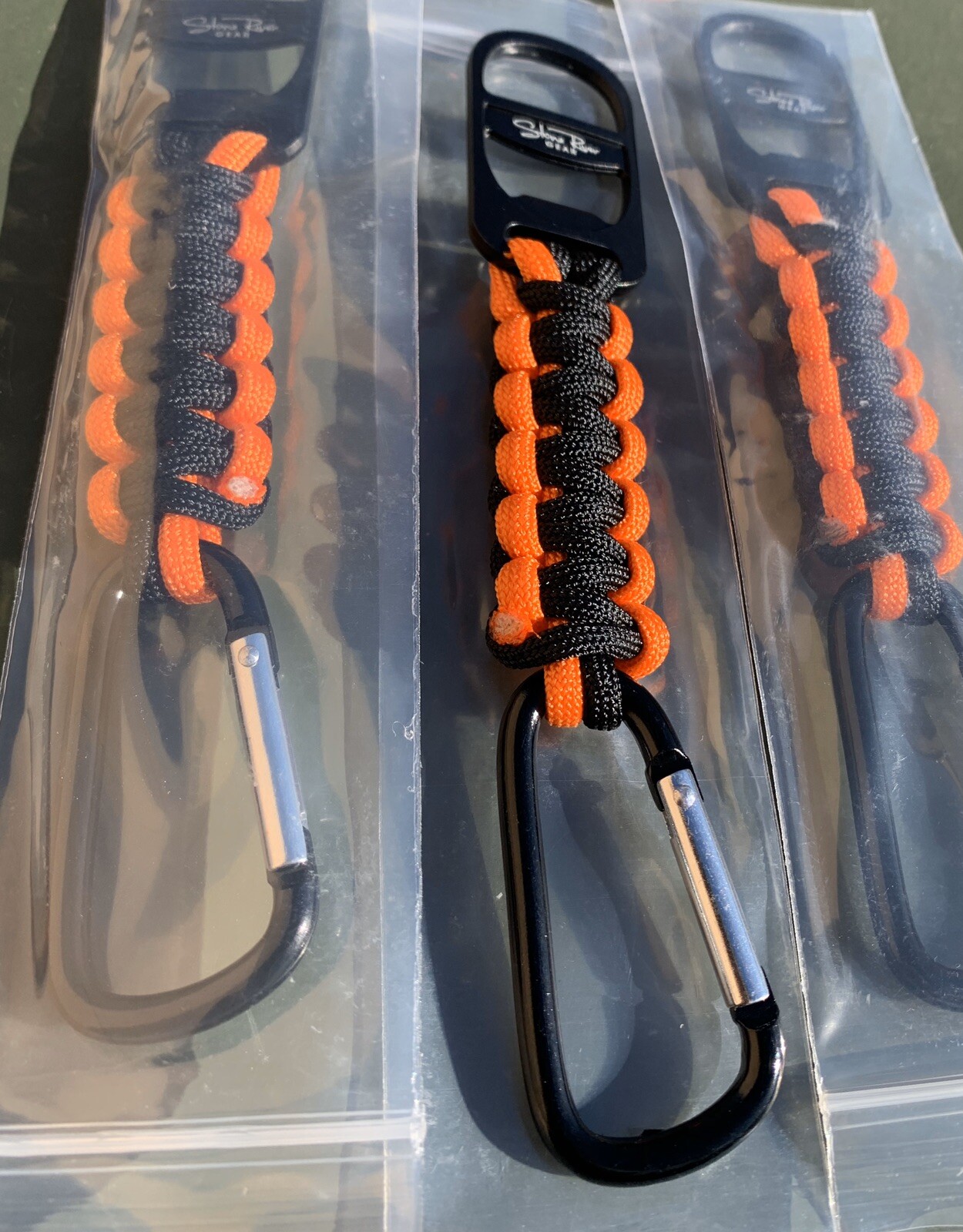 Lot 3 NEW Stone River Gear Paracord Keychain With Bottle Opener & Carabiner