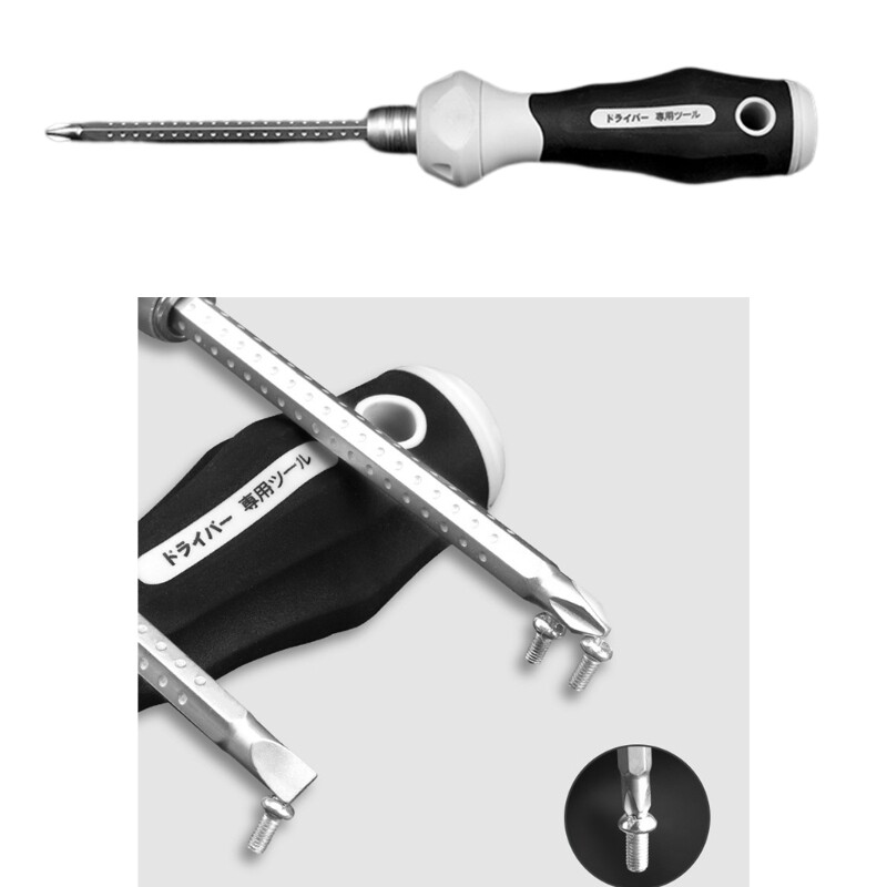 Double-Use Slotted Shank Hand Tools Screwdriver Mini Ratchet Repair