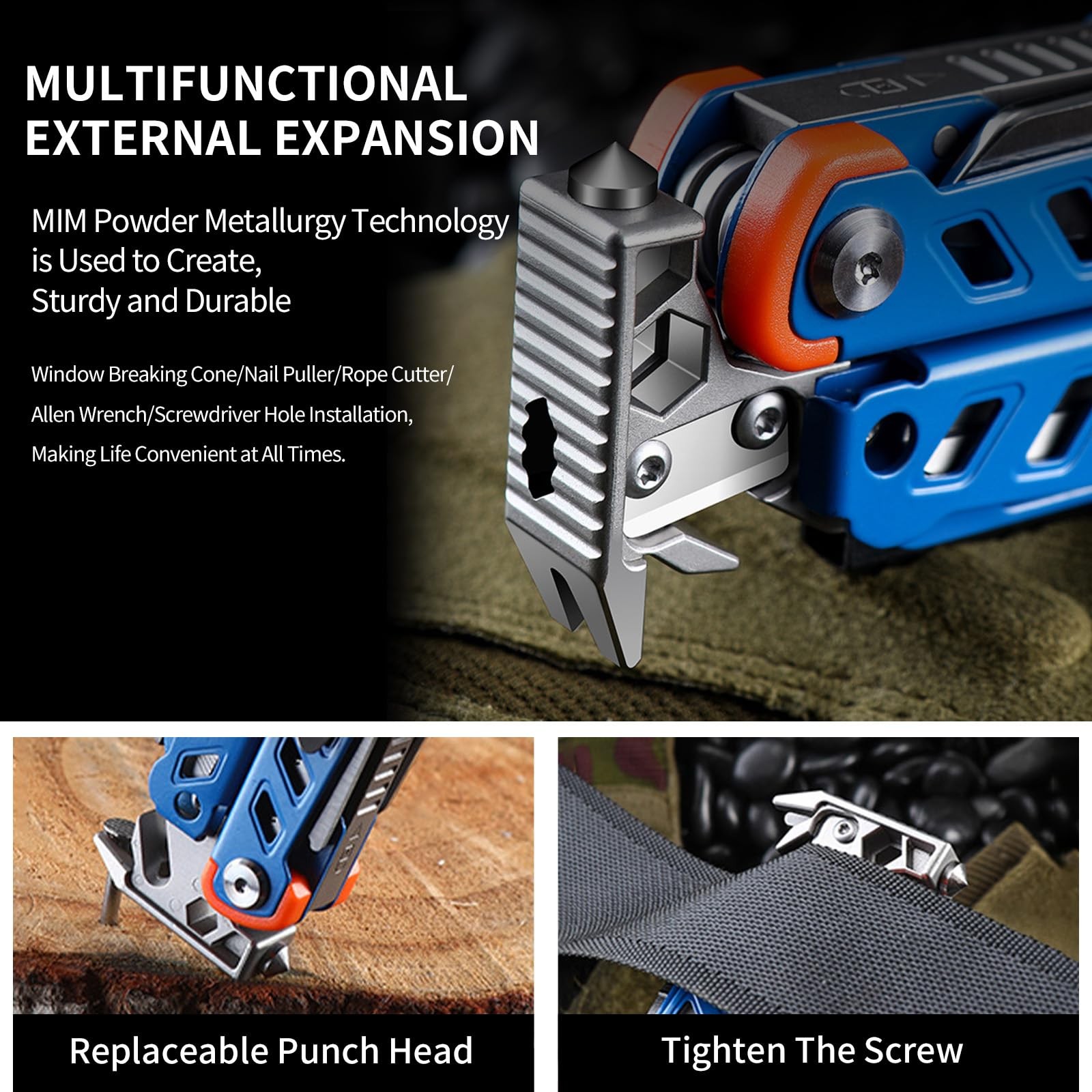 23-in-1 Multitool Pliers with Scissors, Wire Cutters, Window Breaker, Flint, …