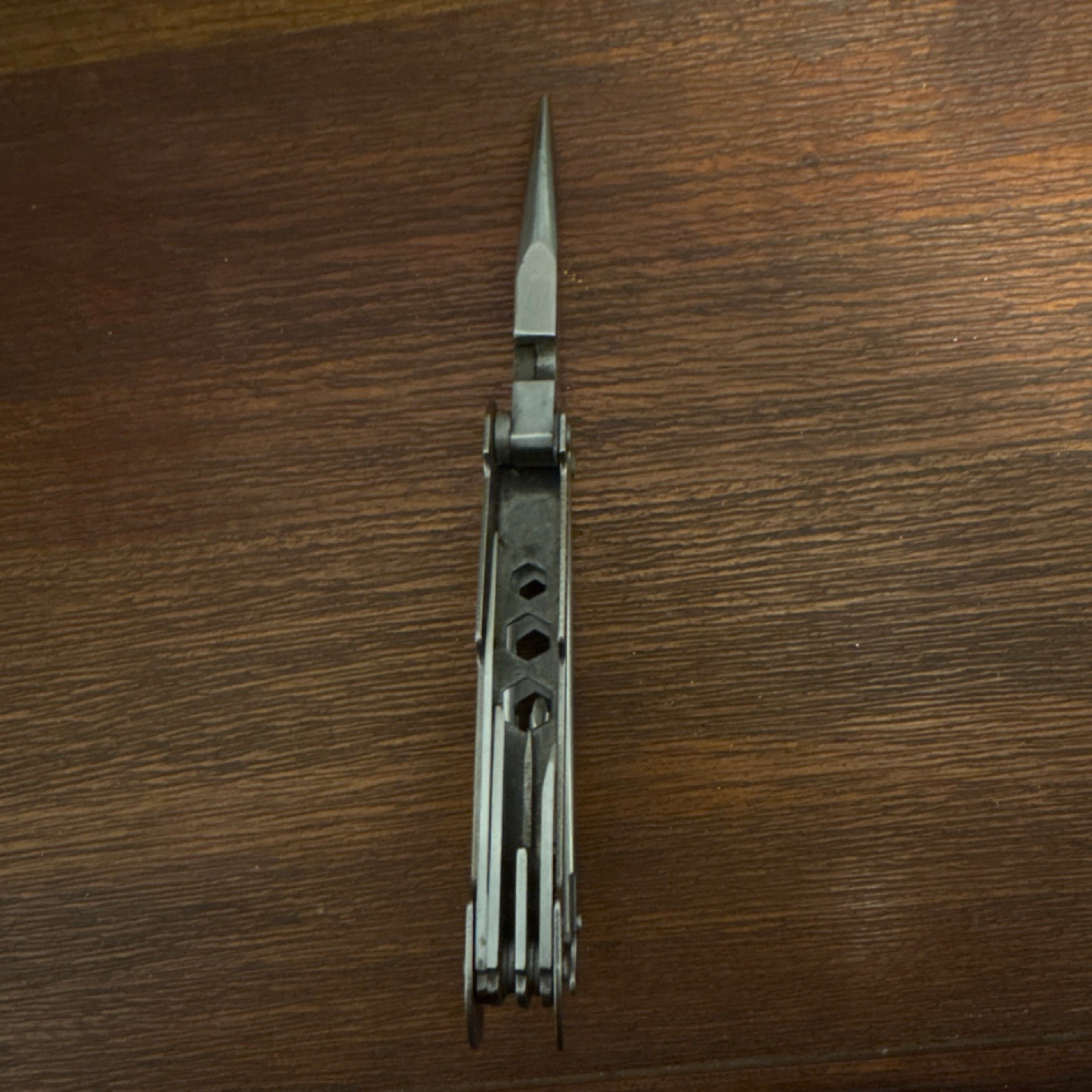 Silver Stainless Steel Multi-Tool Pliers Straight Edge Blade Camping Tool