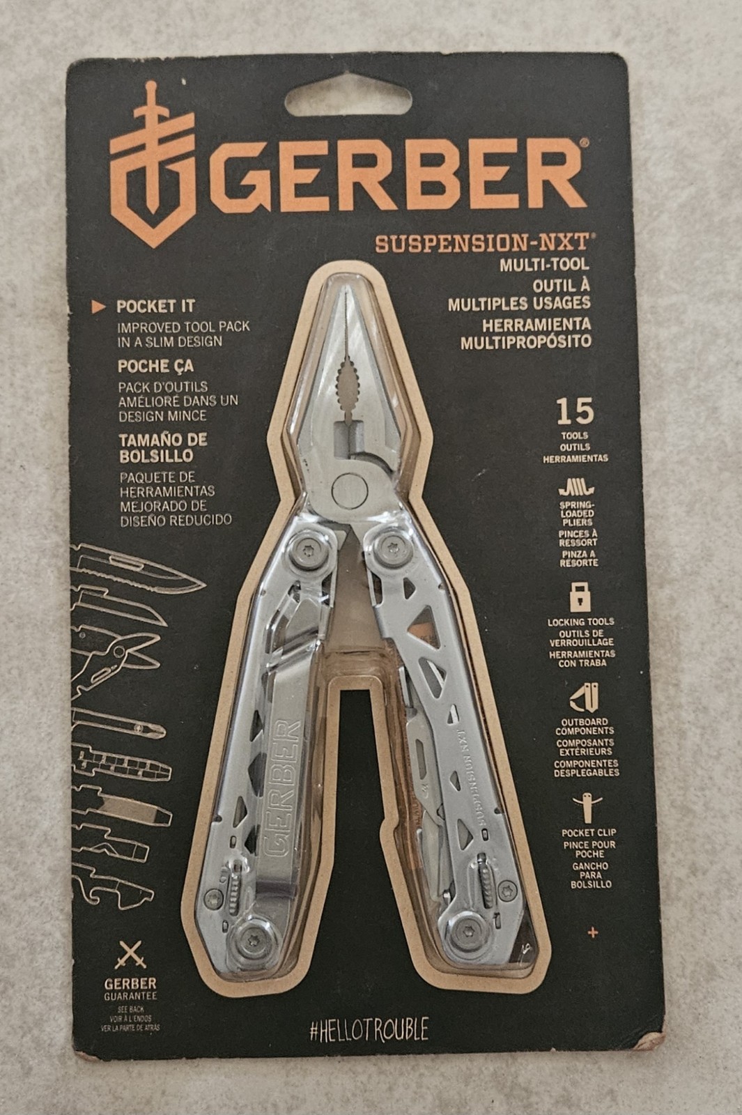 Gerber SusPension NXT 15-in-1 Multi-Tool w/ Pocket Clip Brand New Sealed