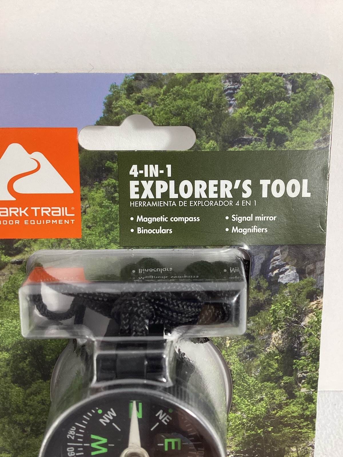 Ozark Trail 4 in 1 Explorers Tool Magnetic Compass Binoculars Signal Magnifiers