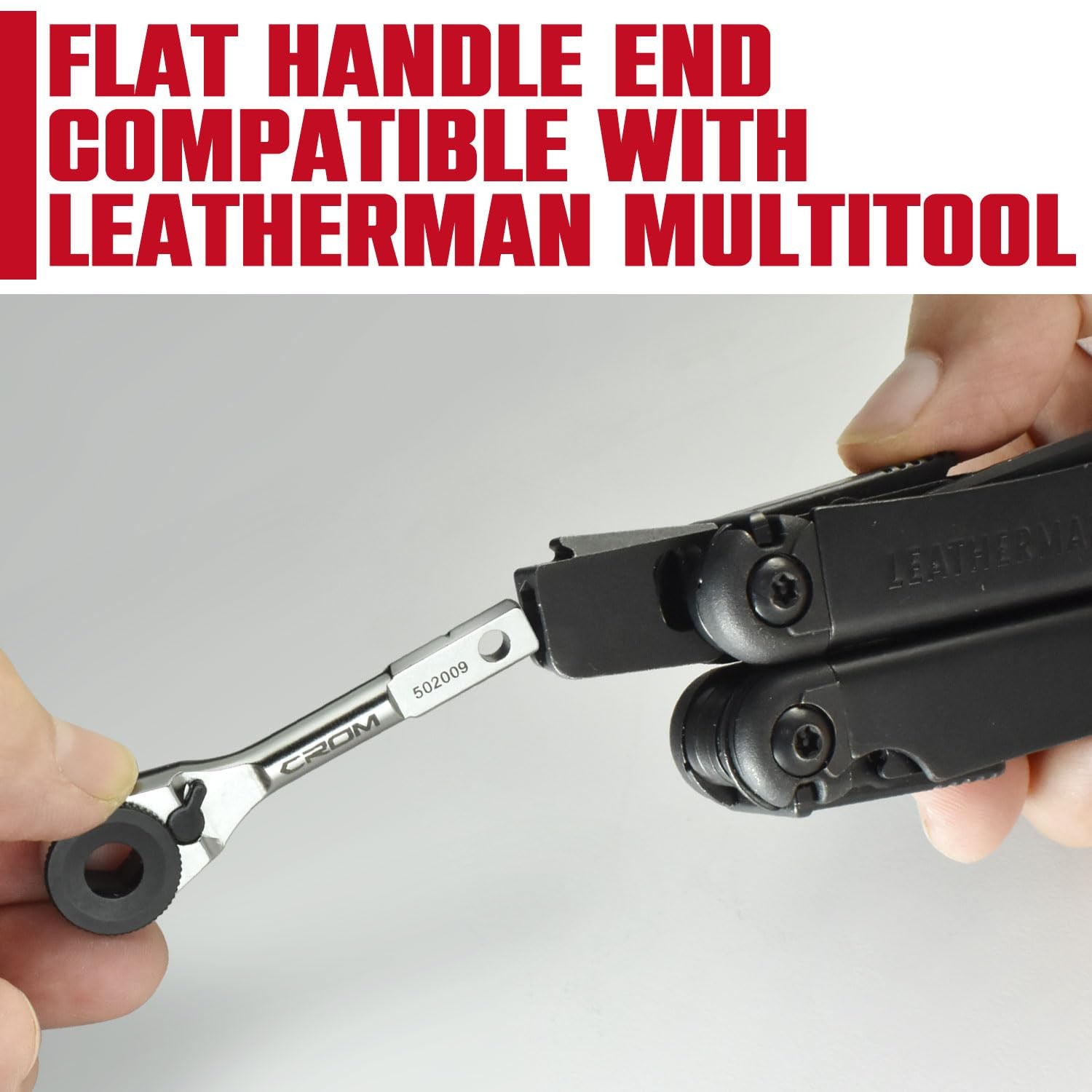 Flat Mini Ratchet Wrench Compatible with Leatherman Multitool Tool Accessory