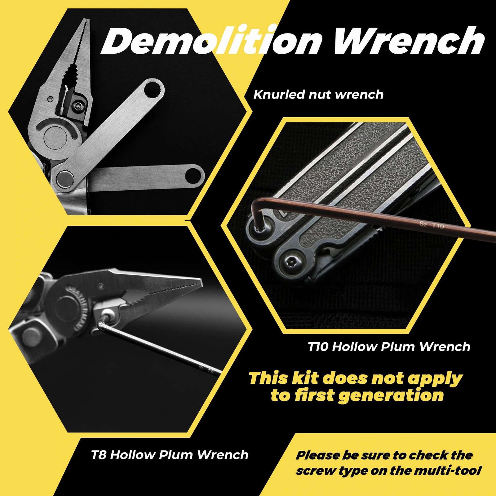 Wrench Set for Multi-Tools – Includes 2 304 Stainless Steel Knurled Nut Wrenc…