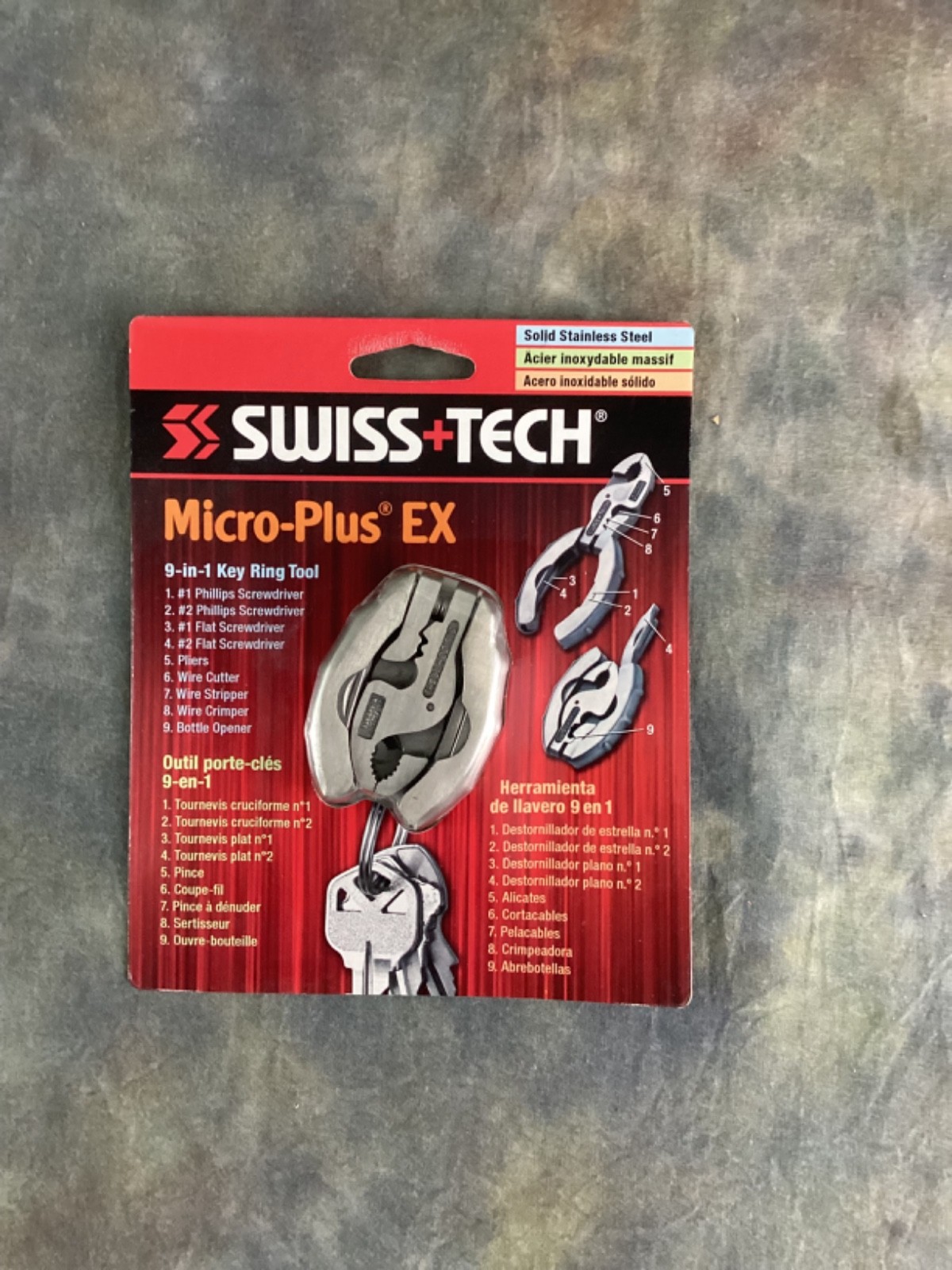 Swiss+Tech 9-In-1 Micro-Plus EX Stainless Steel Multi-Tool