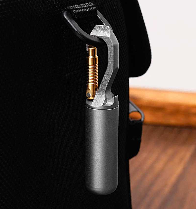 EDC Titanium Keychain Waterproof Storage Pill Case Bottle Opener Outdoor EDC Box