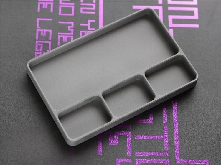 Solid Titanium Alloy Desktop Tray EDC Model Parts Screws Tools Storage Organizer