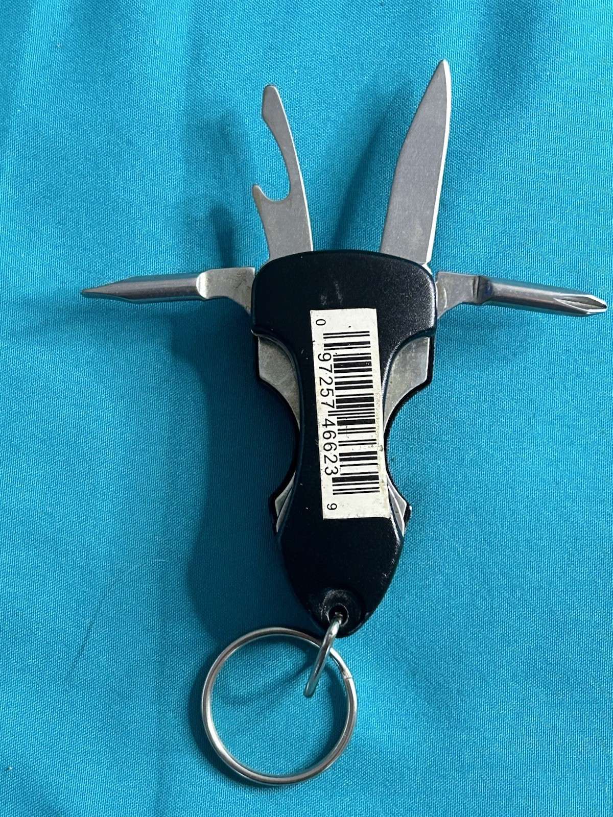 Lot of 2 Keychain Multi-Tools GRIP 6-in-1 LED Torch Tool Micro Folding Pliers