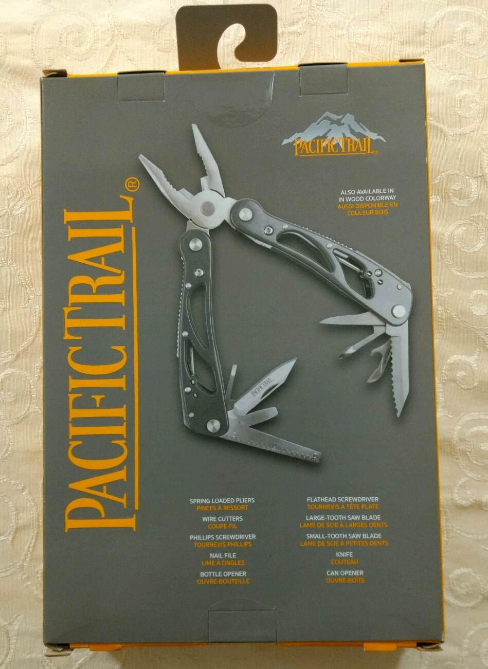 NIB Pacific Trail Large Multi Tool Plier Camping Hiking Travel Set in Graphite