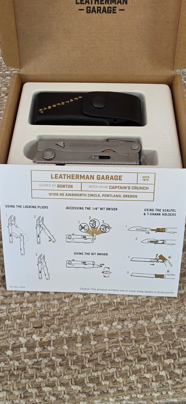 Leatherman Garage Batch #008 Captain’s Crunch Knife Multi Tool! 1/1900 LIMITED