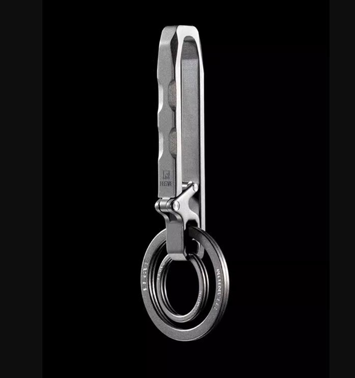 Titanium Alloy Quick Release Key Ring Keychain Belt Buckle Car Pendant EDC Tools