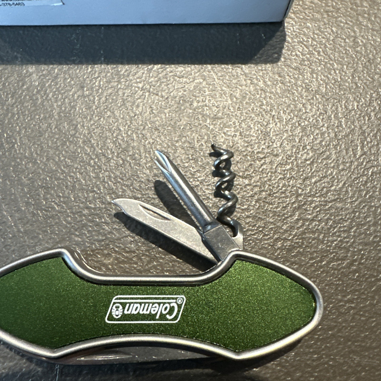 Amazing 3 and 1/2″ Coleman Multi Function Knife NOS, 7 Tools In It!!