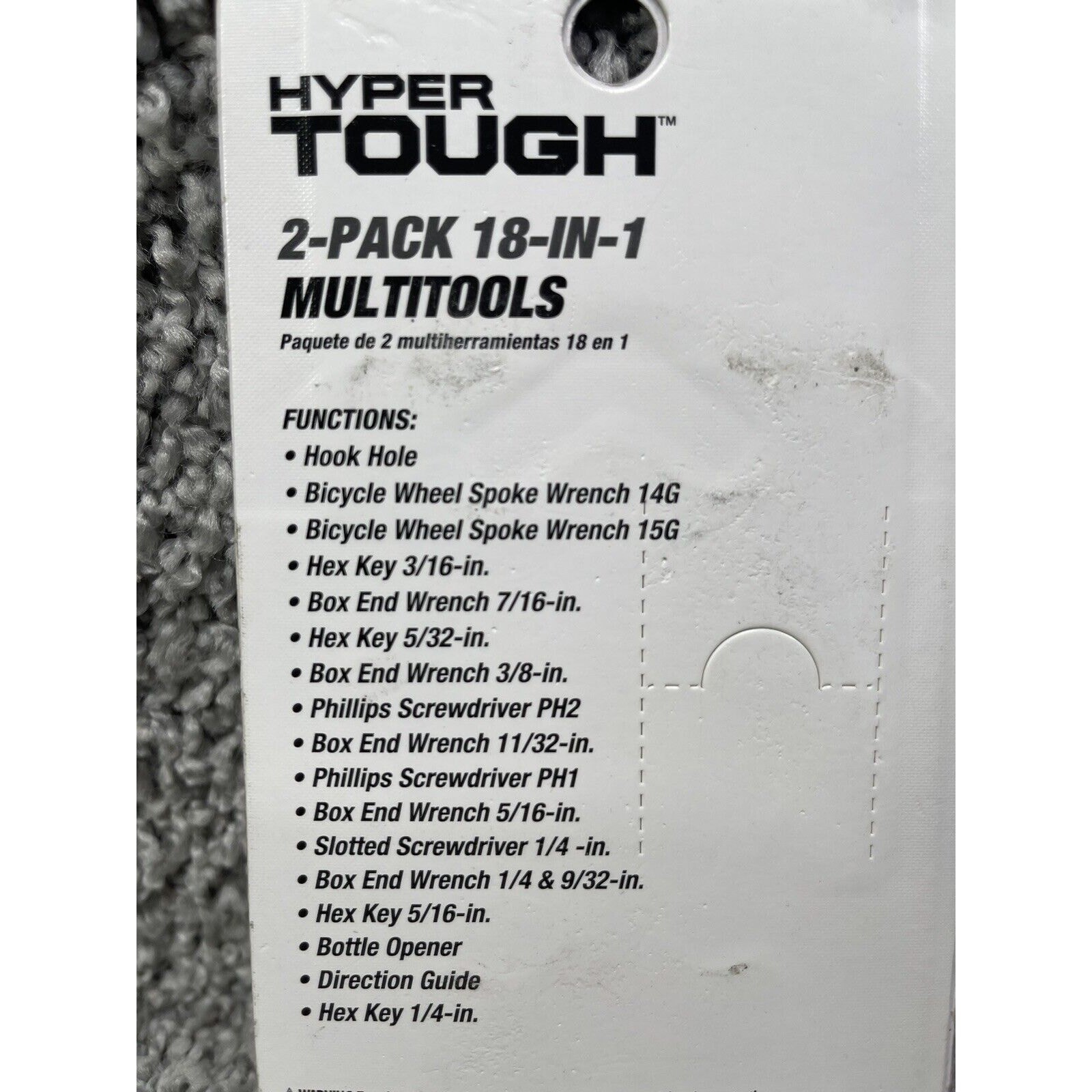 Hyper Tough 2pk 18 in 1 Snowflake Multitools Red & Yellow Mustard