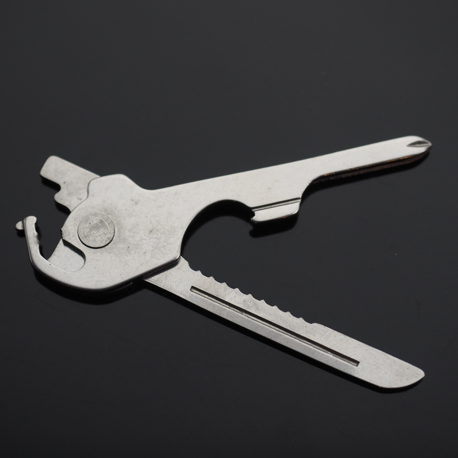 6in1 Keychain Multi Tool Cutter Screwdriver Knife Bottle Opener Glasses EDC